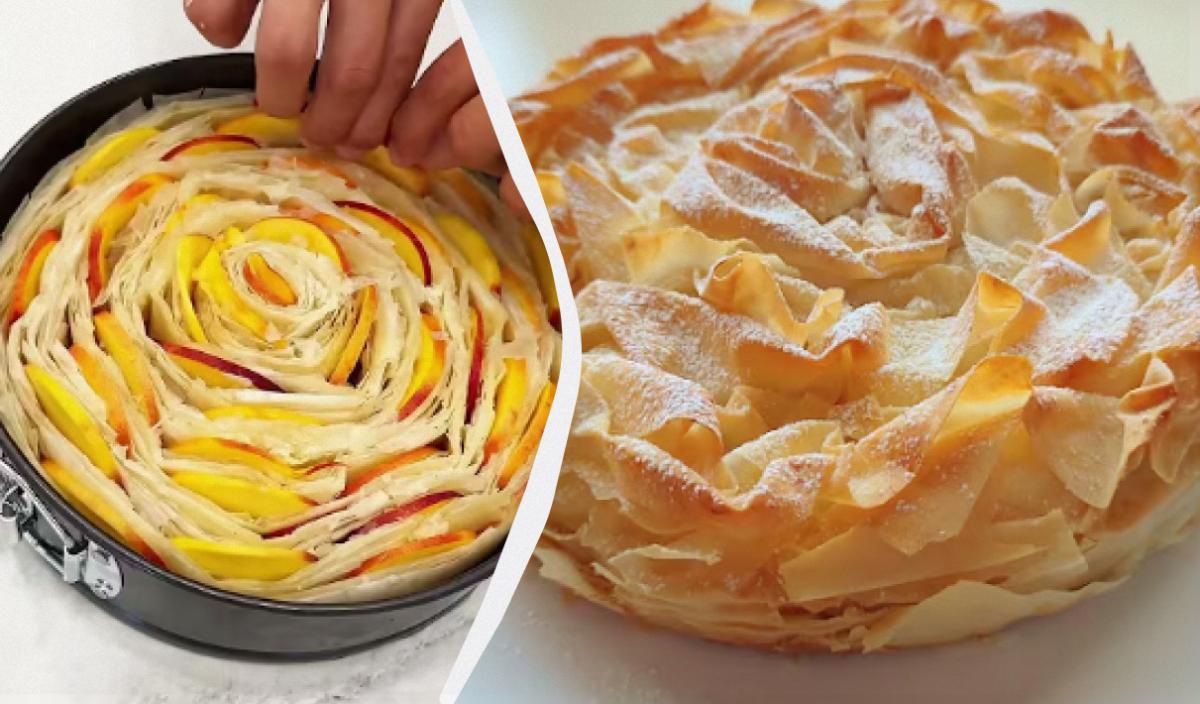 Charlottin hlavný konkurent: jemný jablkový koláč z filo cesta a crème fraîche